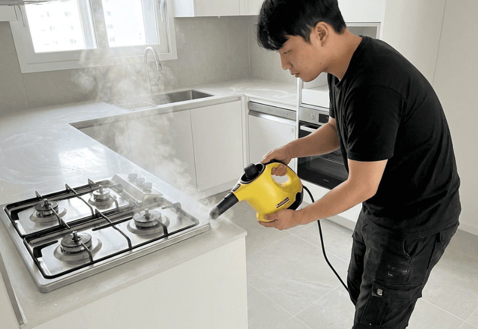 입주청소한결봄 스팀 청소 시공 현장